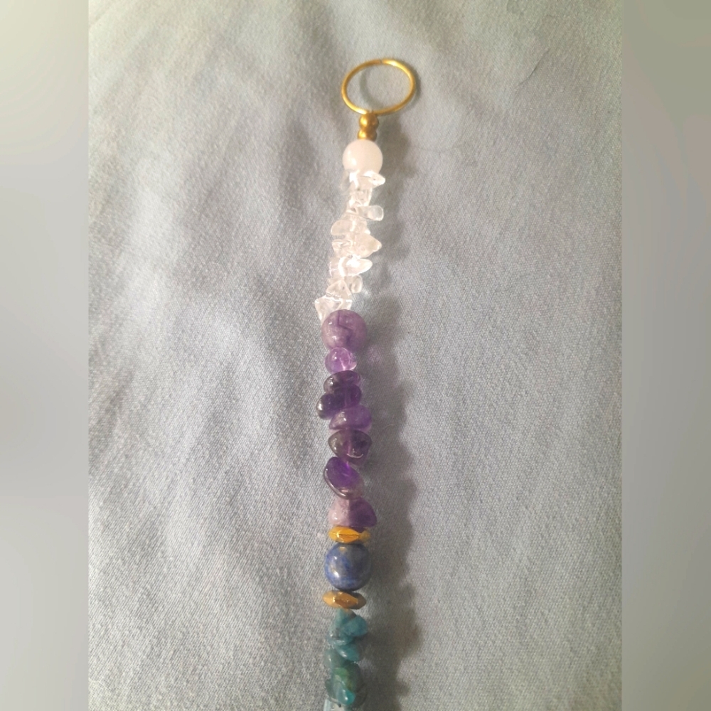 Genuine Stone and Brass Chakra Sun Catcher - Picture 7 of 7
